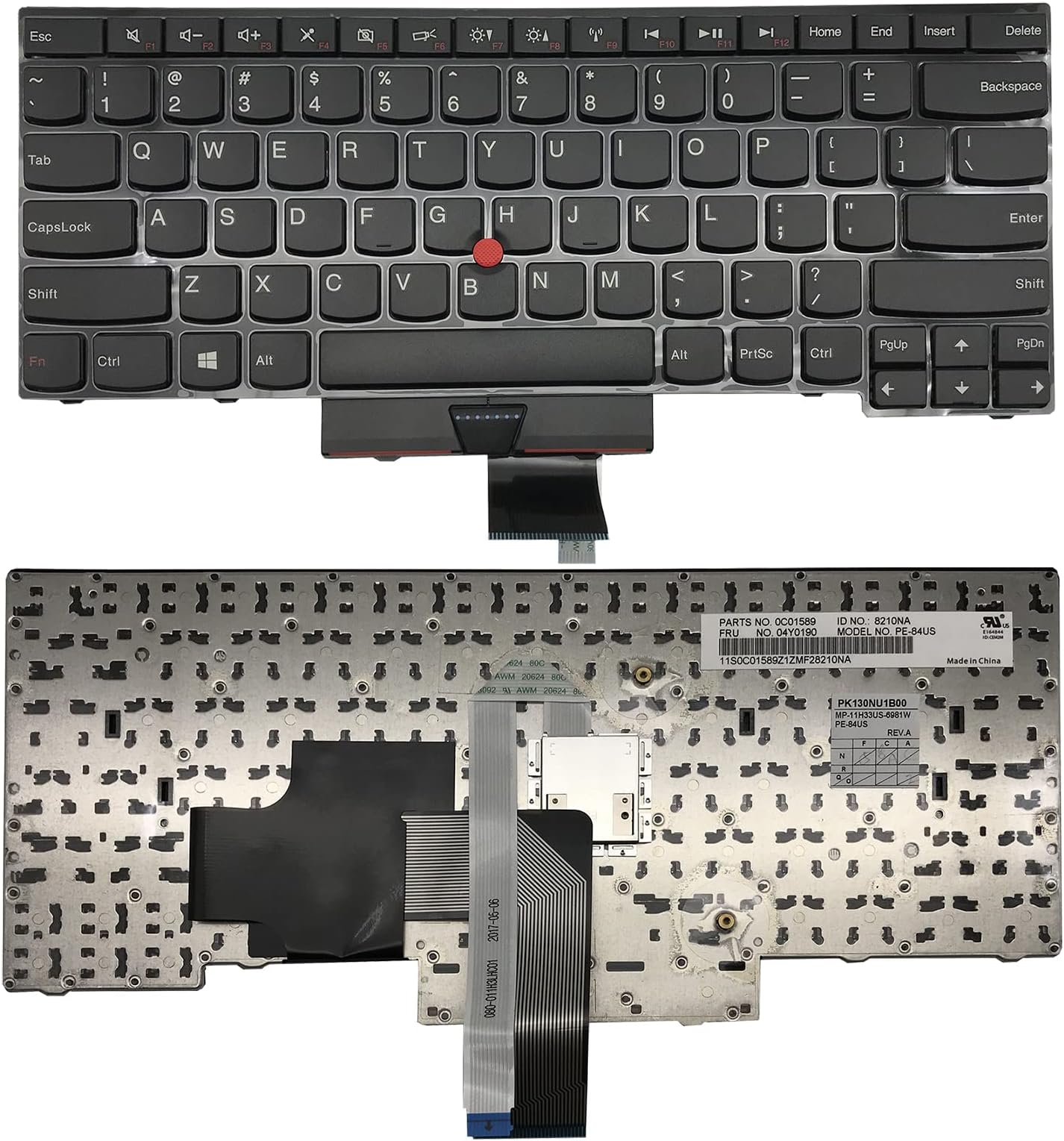 USA with Screwdriver: US Layout New Laptop Keyboard for IBM ThinkPad Edge E430 E430C E430S E435 E330 E335 S430 E445 Compatible 04Y0116, 04Y0227, 0C01589, 04Y0190 Black with Frame and Pointer