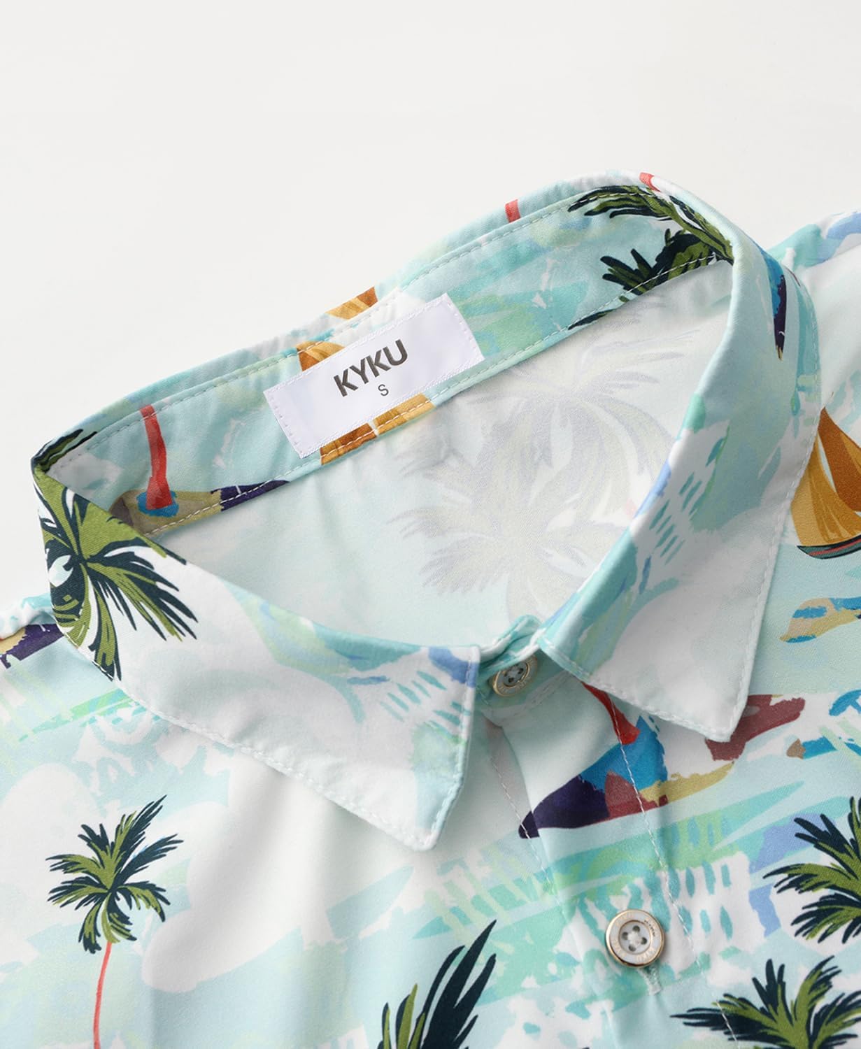 KYKU Hawaiian Shirt for Men: Beach Vacation Summer Short Sleeve Button Down Mens Shirts Casual Stylish - Image 5
