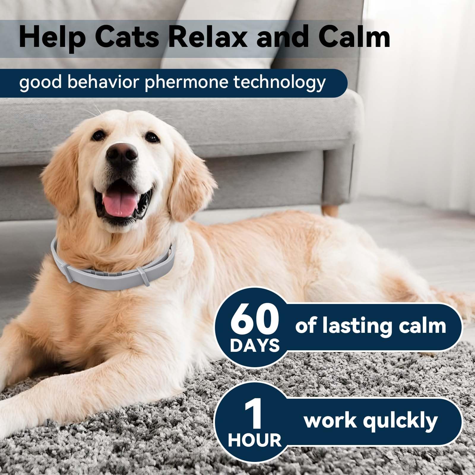 Pawvita calming collar for dogs 4-pack, Grey - Image 2