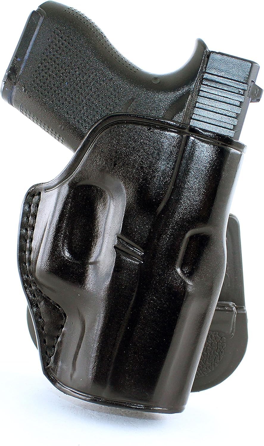 Premium Leather OWB Paddle Holster with Open Top Fits Diamondback Db9 9mm 3-inch, Right Hand Draw, Brown Color/Black Color