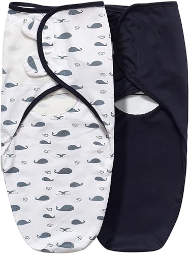 Miniatura 8 de Manta para envolver al bebé, paquete de 2 mantas para recién nacidos de 0 a 3 meses, tamaño mediano y mediano fácil de cambiar, saco de envolver
