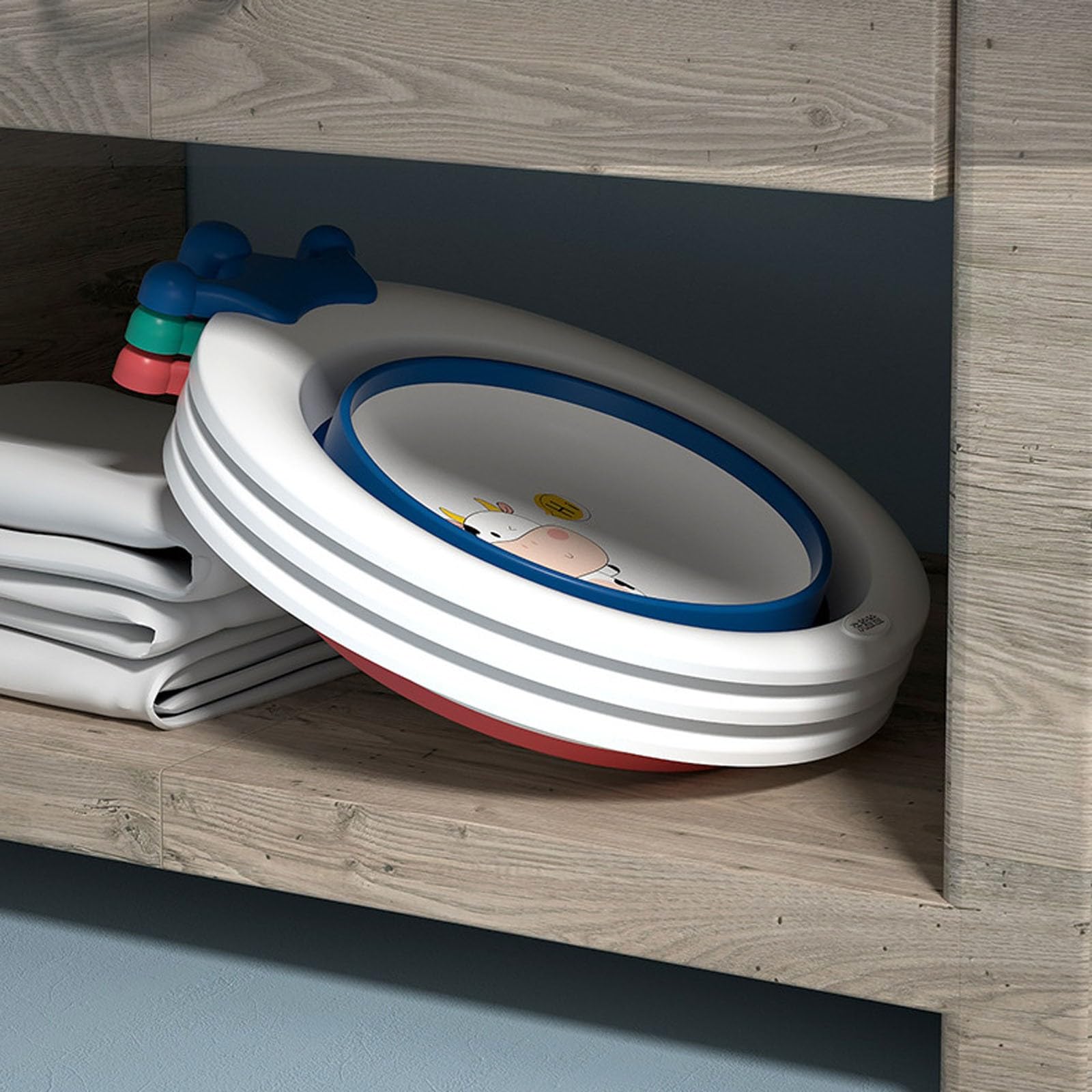 Faltbare BabyWaschbecken,Multifunktions-Waschschüssel baby für Wickeltisch,Tragbarer Faltschüssel,Klappbar Waschwanne Platzsparende,für Camping Küche Hause (Red, 38.5x31cm)