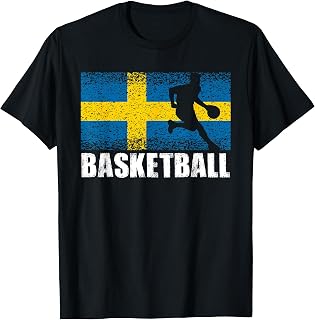 Basketball sports, Sweden flag, Swedish basketball T-Shirt