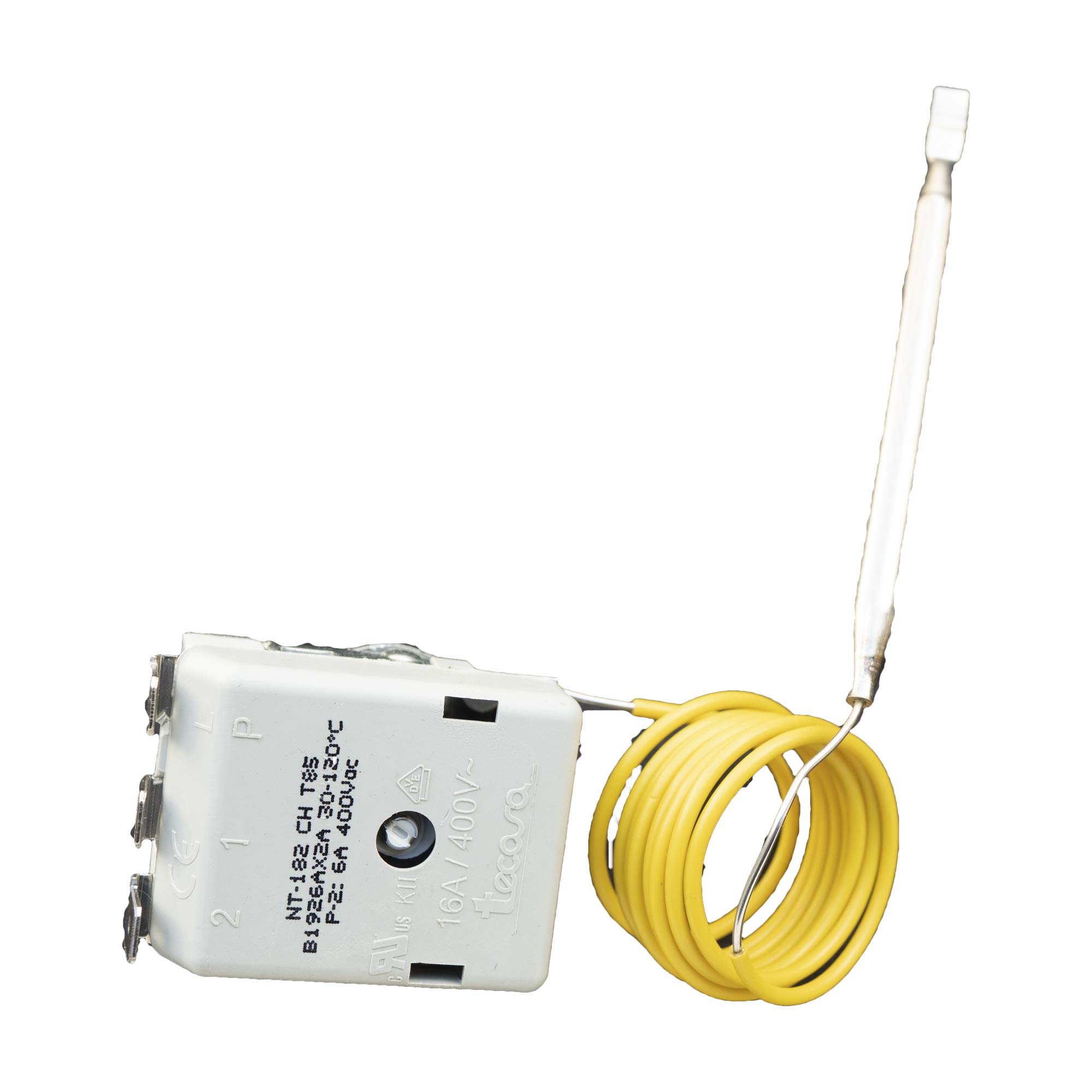 3-Pin Thermostat 1 NO and 1 NC Schlater Thermostat for Granuldisk Sensor Diameter 6 x 92 mm 1CO 16A