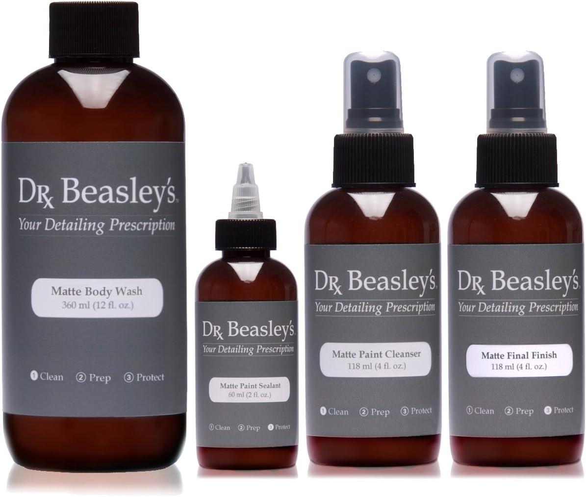 Dr. Beasley's Matte Motorcycle Paint Prescription with Accessories- Designed Uniquely for Motorcycles, Instant Bonding Coating, 2+ Years of Protection, 22 Ounce