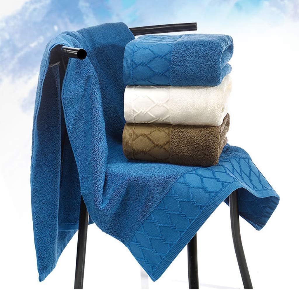 SBTXHJWCGLD Adult Bath Towel Thickened 70 * 140 Cm, 100% Cotton Highly Absorbent Quick Dry Sauna Spa Bath Sheet Set of 2, for Swim Pool Yoga Travel White