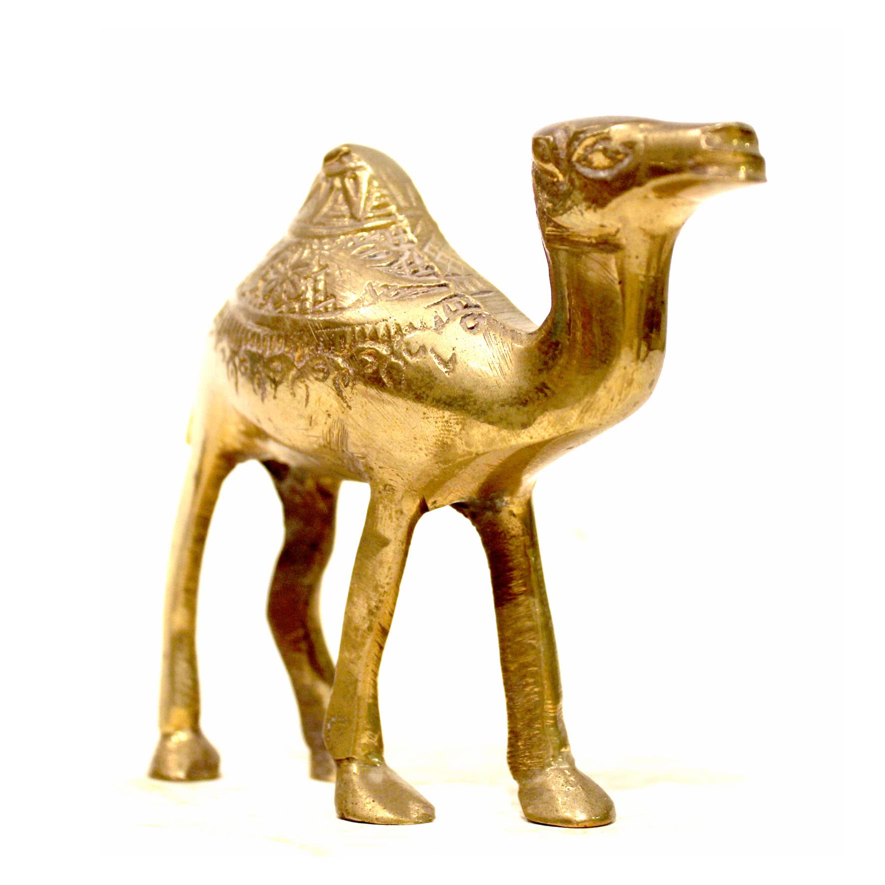 HANDMADE BRASS CAMEL CARVING WORK 9CM (1712)-BA72-ALN690