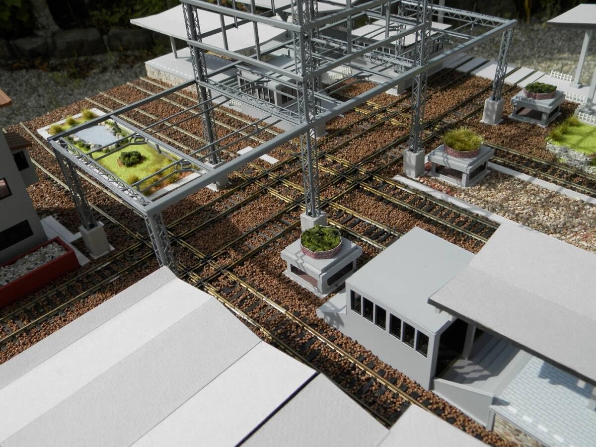 Amazon.co.jp: HOサイズ 阪急西宮北口駅 ダイヤモンドクロス ジオラマ