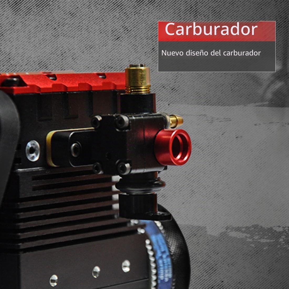 ST-NF2 Mini Motor - Kit de construcción de motor de combustión interna, 7 CC filas de 2 cilindros, motor de cuatro tiempos, motor de nitro refrigerado por aire, modelo de motor de nitro,