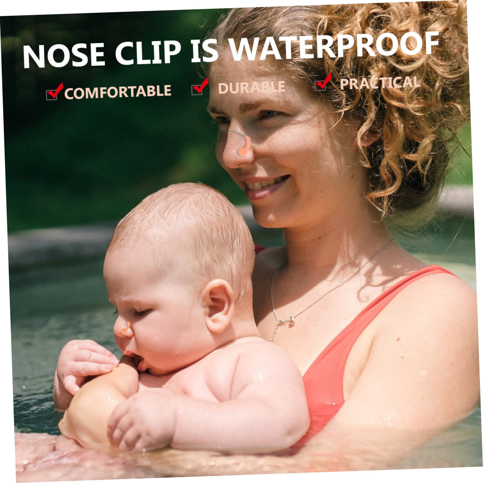 Kisangel 3 Piezas Clip De Nariz Natación Anti-Asfixia Clip De Agua Artículos De Natación para Adultos Herramienta T Surf Herramientas De Tapón De Nariz para Niños Clip Impermeable Bebé