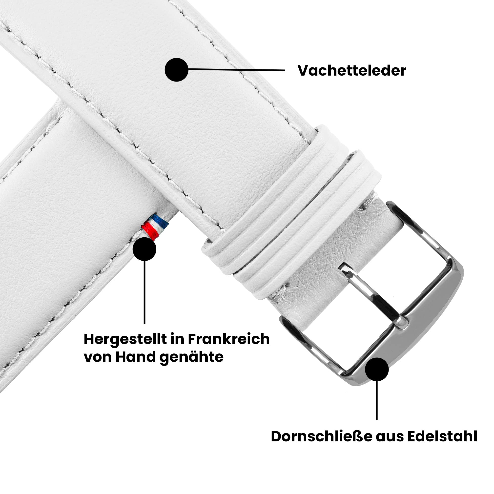 Eternel – Aquarelle Armband unwiderstehlich – Kompatibel mit allen Apple Watch Modellen – Alle Größen – Handgefertigt in Frankreich – Pflanzlich gegerbtes Leder