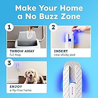 Vista 6 de BugMD Trampa para moscas de frutas para interiores para un hogar más seguro, trampas para mosquitos para casa interior, mata mosquitos, atrapador
