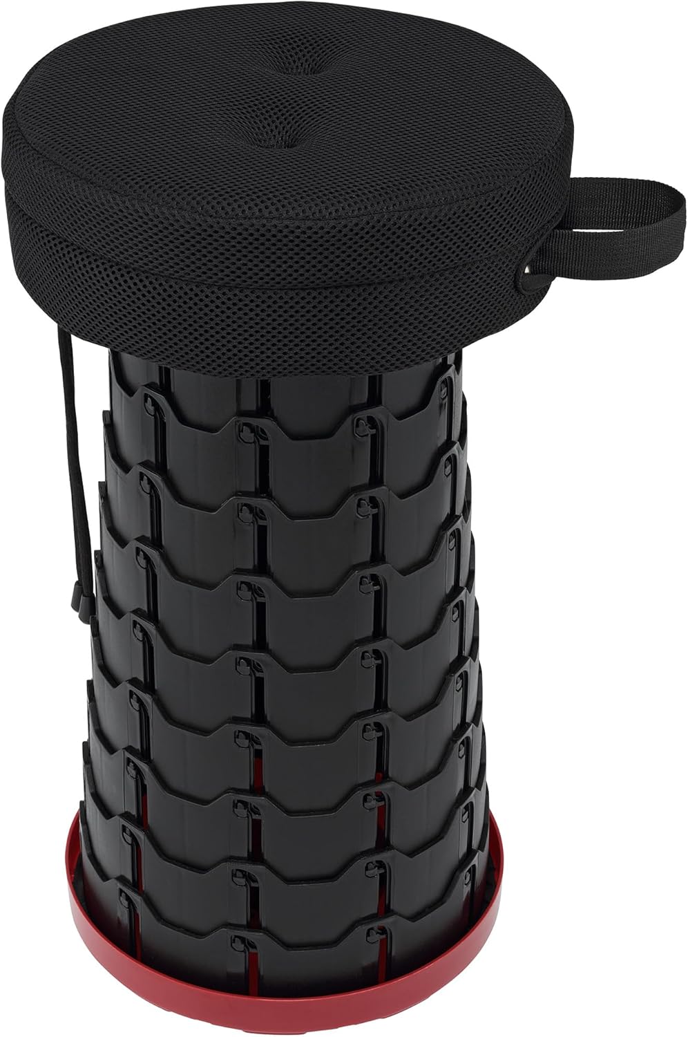 Soho Urban Artist Collapsible Telescoping Stool with Upgraded Thick Cushion - Lightweight 2.46 lbs Pop Up Stool, Adjustable Seat Height 2.6'' to 17.6'', Portable with Non-Slip Base & Shoulder Strap