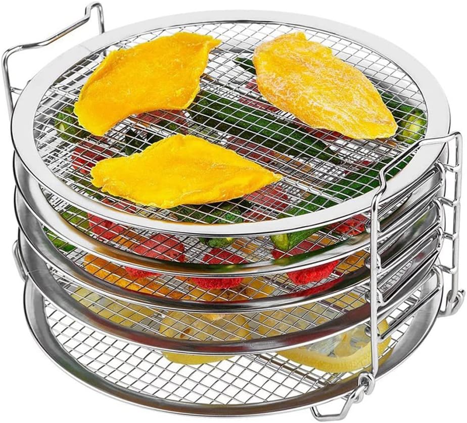 Dehydrator Rack Rack for Accesories Pressure Cooker and Air Fryer Stainless Steel (Color : Silver, Size : 32x26x12cm) (Silver 32x26x12cm)