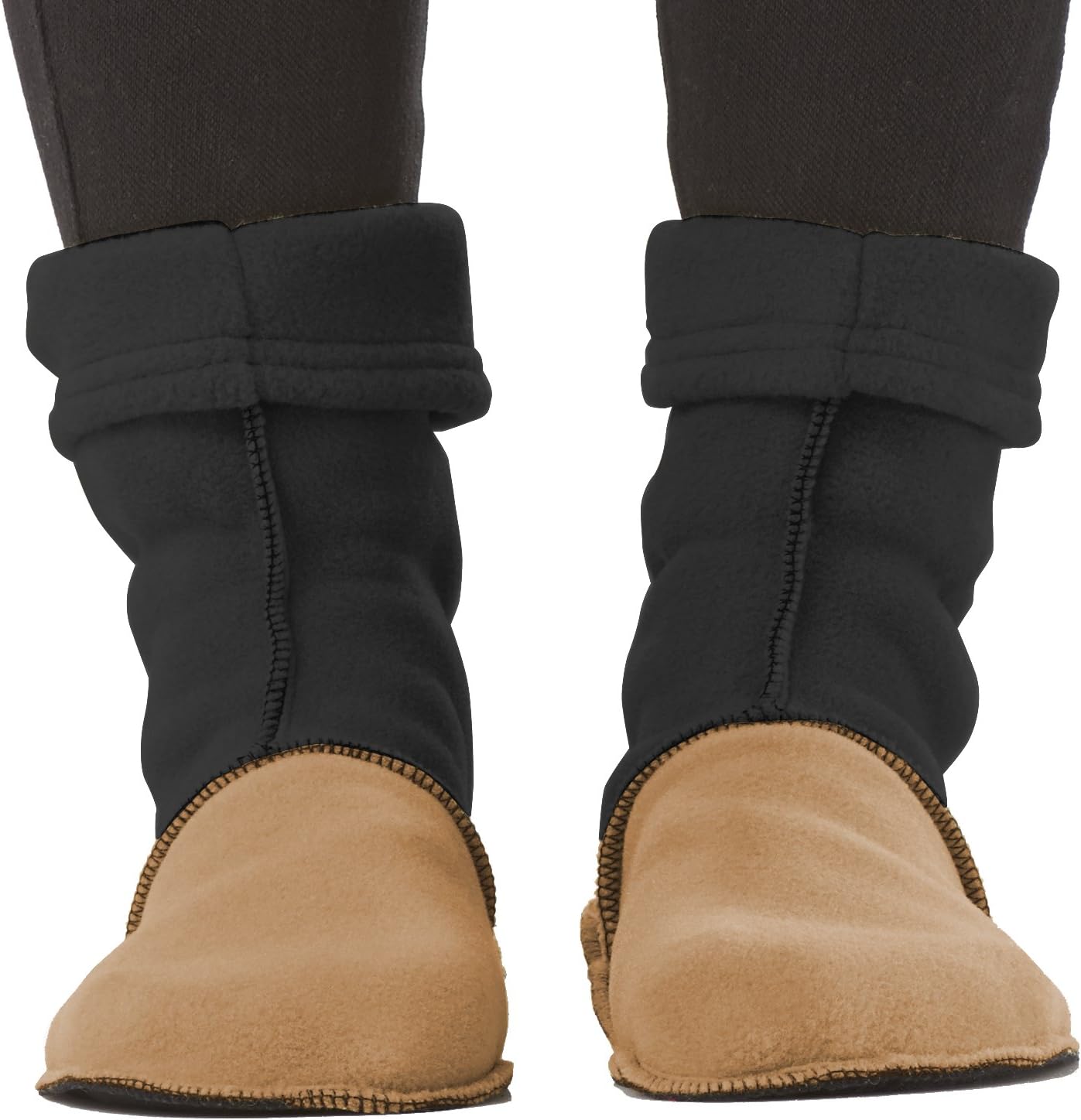 JANSKA, LLC Unisex Adult MocSocks - Fleece Slipper Socks Non-Skid