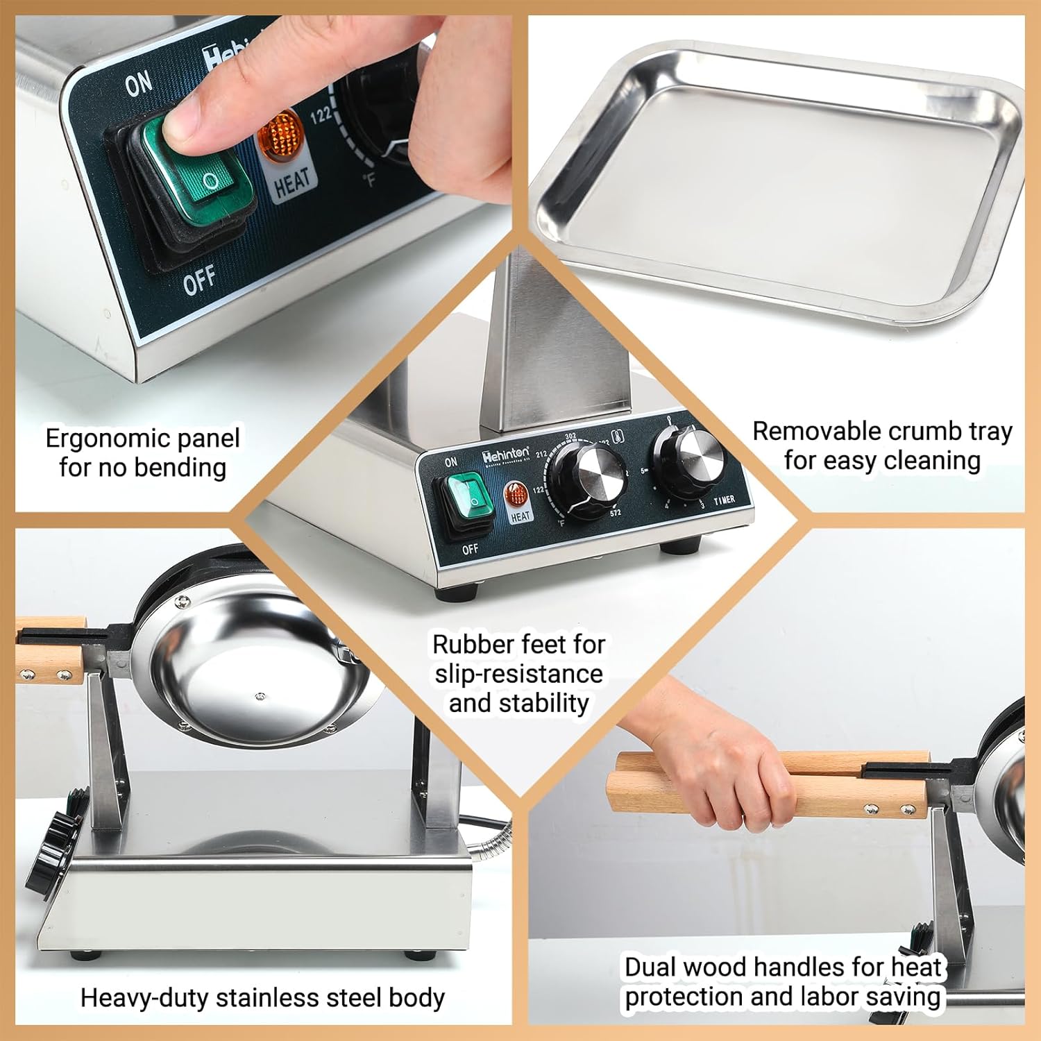 Key Features of the Hehinton® Bubble Waffle Maker