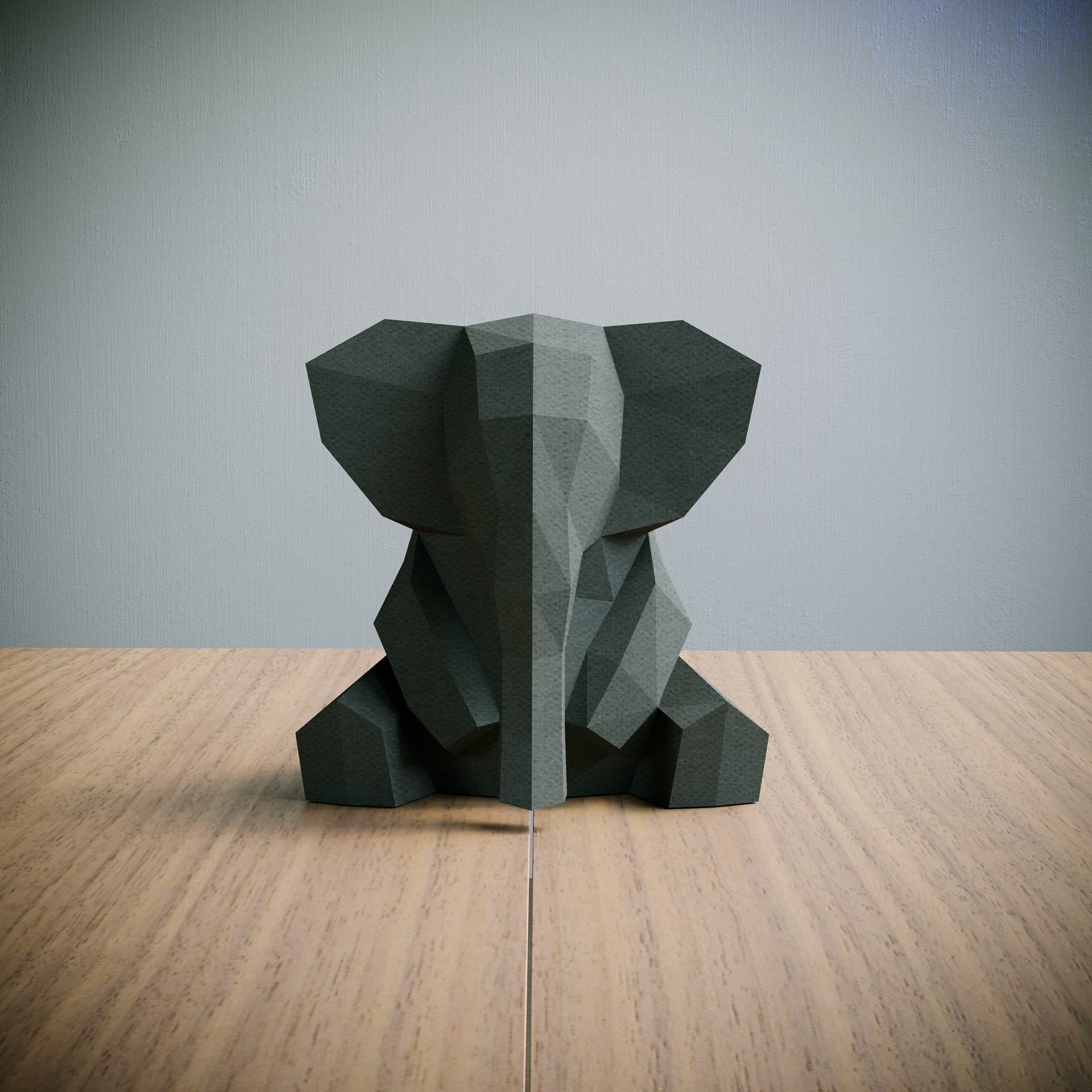 Yona DIY Little Elephant Papercraft kit, Abstract Low Poly Animal DIY Kits, Home Decor, Kids Crafts Kits, Gift, Origami 3D - Image 2