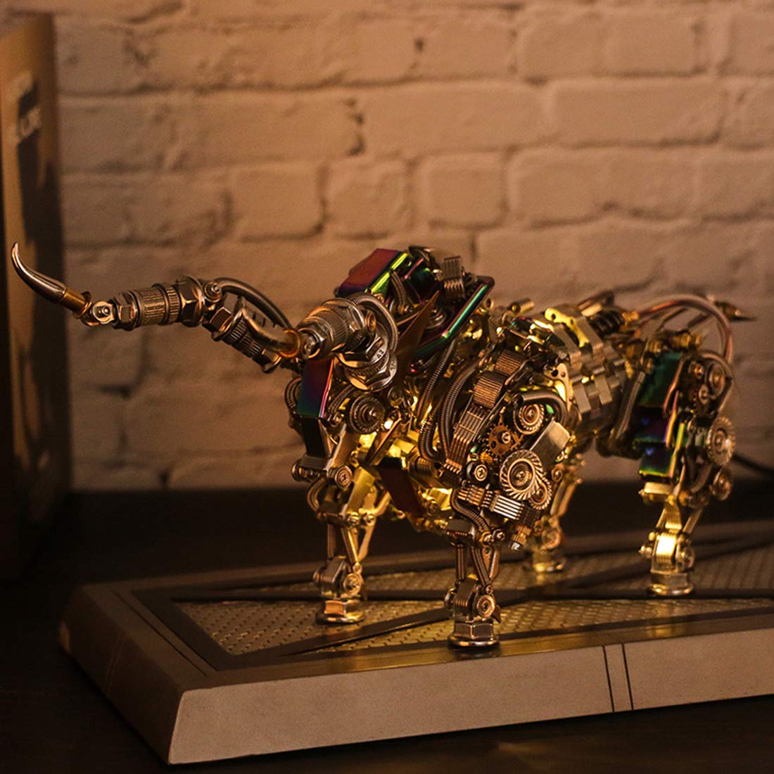 Zestaw 3D Metal Puzzle Mechaniczny Byk Model, 1087 szt. Stalowych Metalowych Puzzle 3D Miniaturowe Modele, Puzzle 3D Łamigłówki Metalowe Ozdoby Stali Nierdzewnej Dorosłych