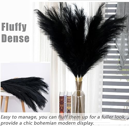 Miniatura 4 de Ahorra un 46% al instante en pedidos combinados de 38 pulgadas de decoración de hierba de pampa sintética marrón y beige  Hierba artificial de pampa