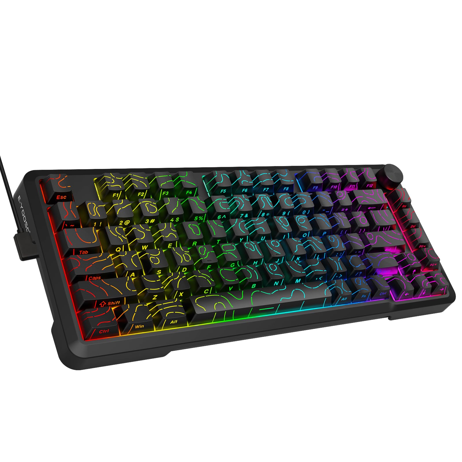 Amazon | e元素 Z82 75% メカニカルキーボード 英語配列 81キー 有線