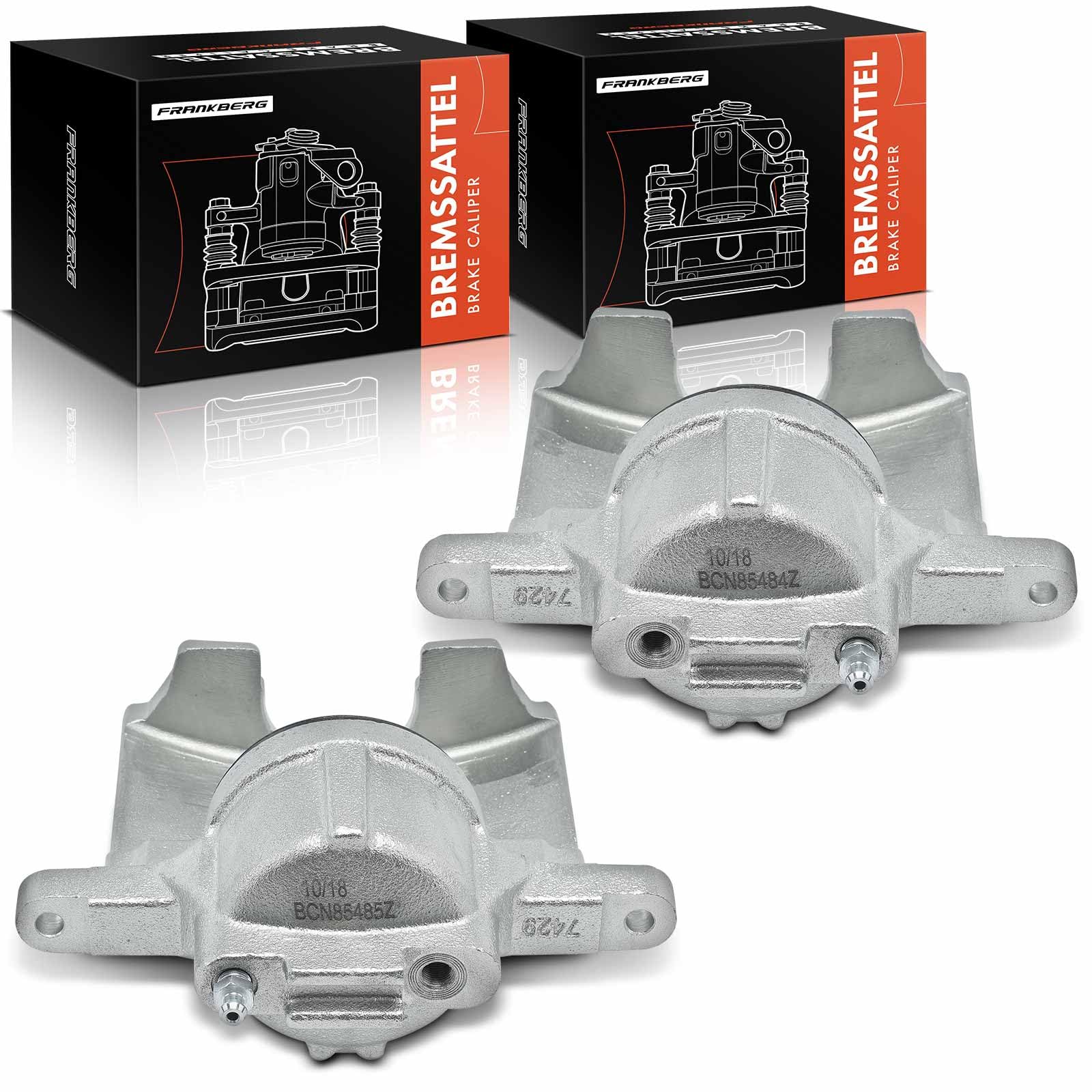 Frankberg 2x Pinza Freno Anteriore Sinistra Destra Compatibile con Grand VoyaG.Er V RT Journey Nitro Freemont 345 Cherokee KK Compass MK49 Wrangler III JK 68003697AC 68003707AC