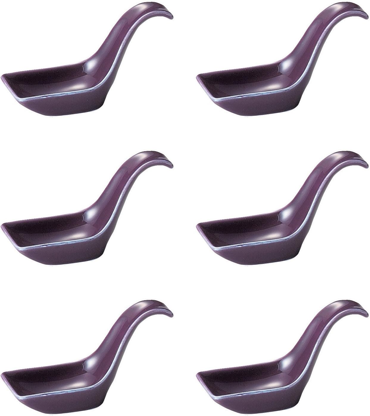 M Style NY0709PU (6) New York Accessories Amuse Spoon/Square Set of 6 Purple