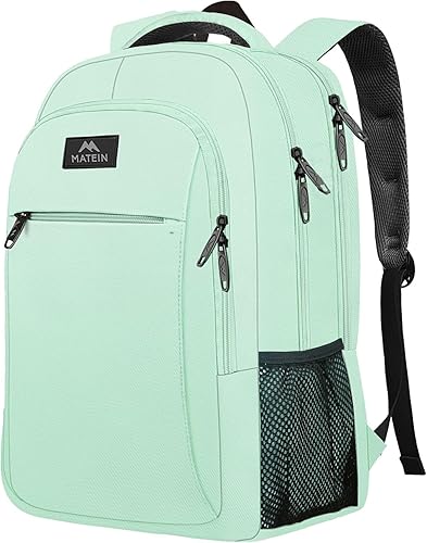 Miniatura 34 de MATEIN - Mochila de viaje para laptop, mochila empresarial antirrobo, delgada, resistente, puerto de carga USB, impermeable, para universidad o Gris