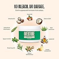 Vista 9 de Overtone - Acondicionador de tinte semipermanente para el cabello, 8 onzas, cabello natural y teñido, con manteca de karité y aceite de coco