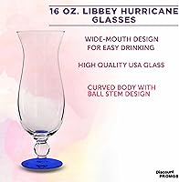 Vista 3 de DISCOUNT PROMOS Libbey - Vasos de huracán de 16 onzas, juego de 12, paquete a granel, vasos de marca para cóctel, piña colada o deslizamiento