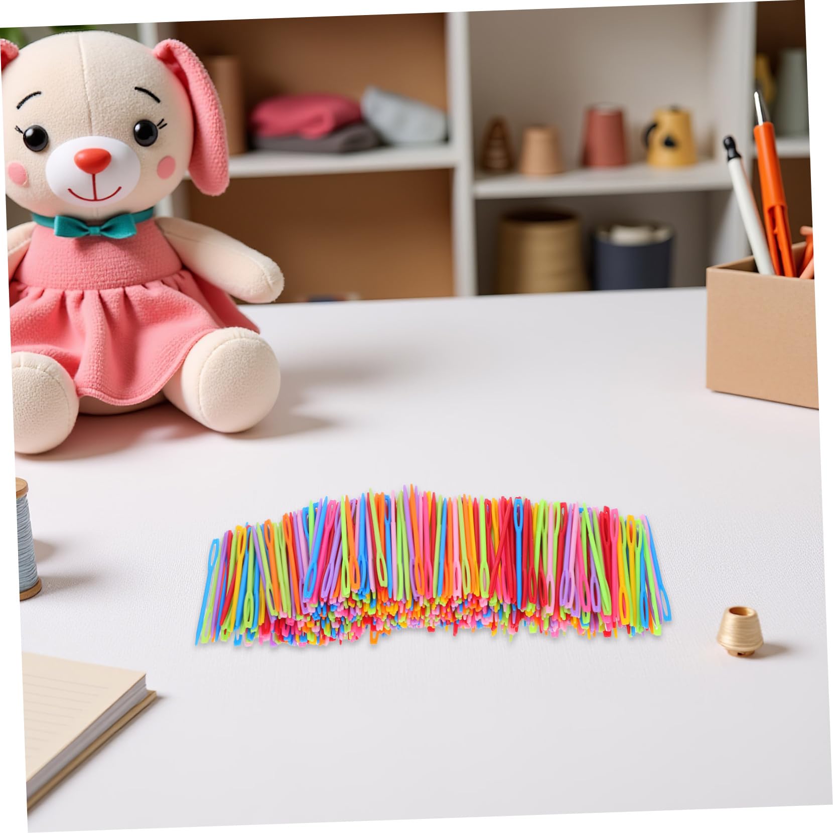 POPETPOP 2000 Piezas Agujas de Coser de Ojos Grandes Unidades de Plástico Coloridas para Manualidades para Coser Mano Agujas Gruesas de Seguridad para Tejer Lana Herramientas para Aprender