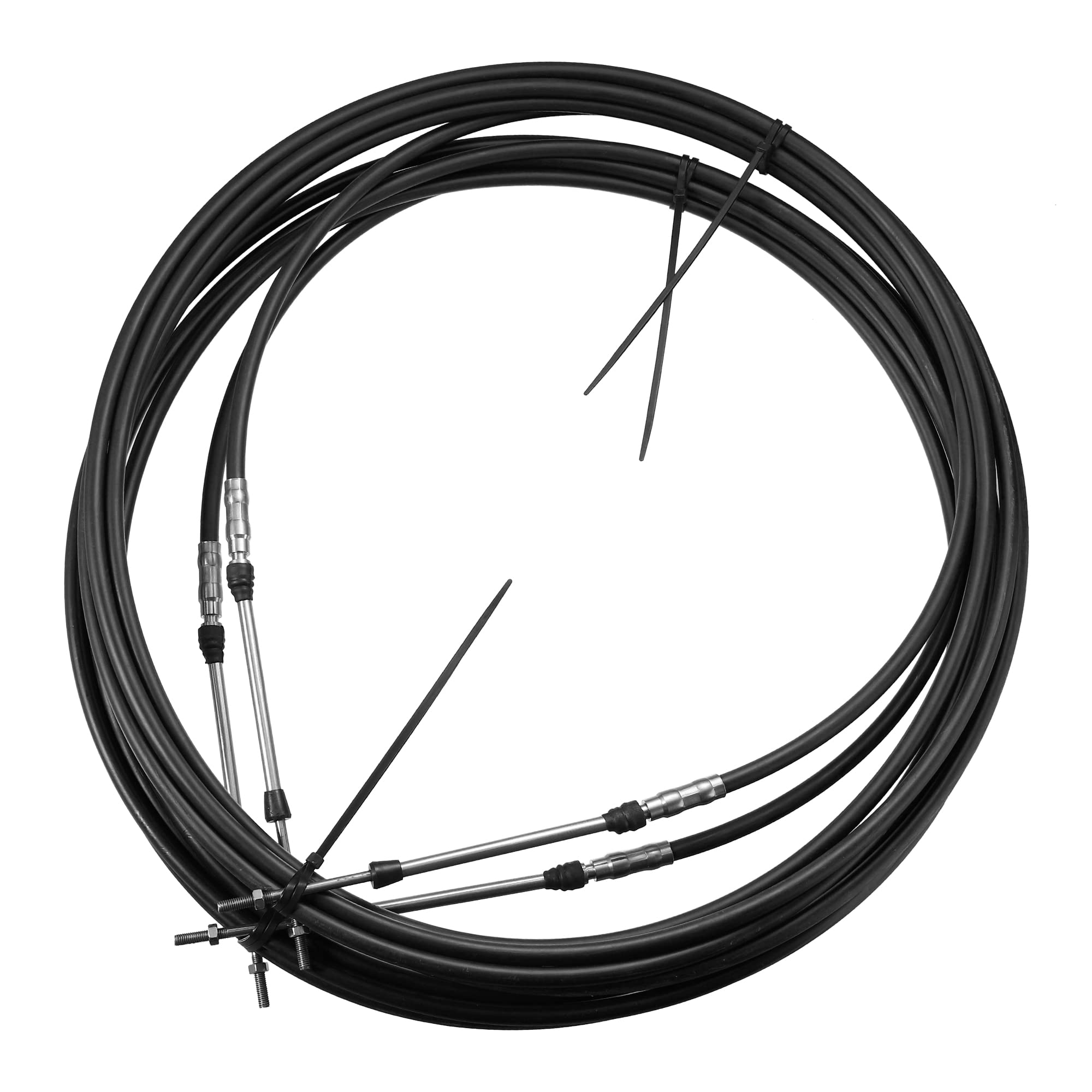 Motoforti 2 Stück 6 m 6 Meter Marine Typ 3300 / 33C Drosselklappenfernbedienungskabel für Yamaha Außenbordmotor Boot Motor Lenksystem Schwarz