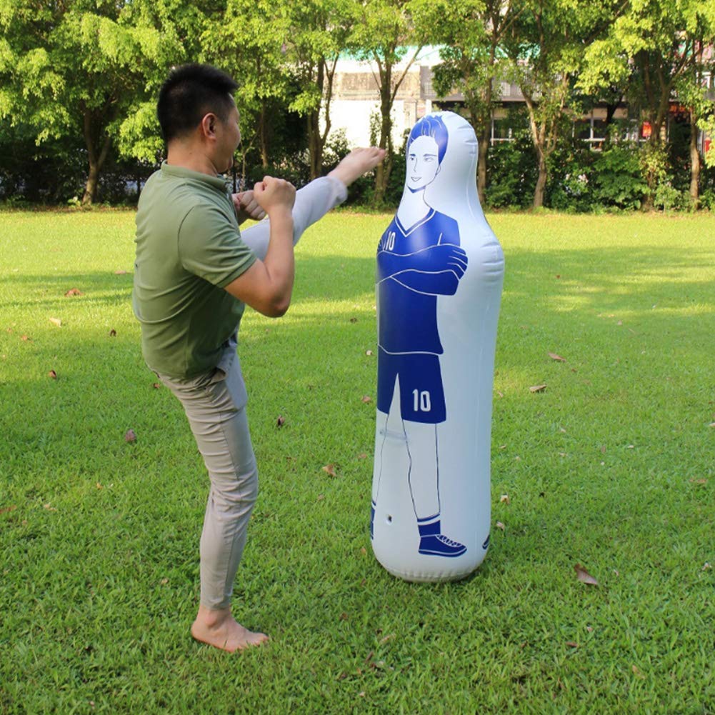 VBESTLIFE Mannequin D'Entraînement de Football, 40 X 160 Cm Mannequin de Football Gonflable Mur de Défenseur de Coup Franc de Gardien de But pour L'entraînement de Défens