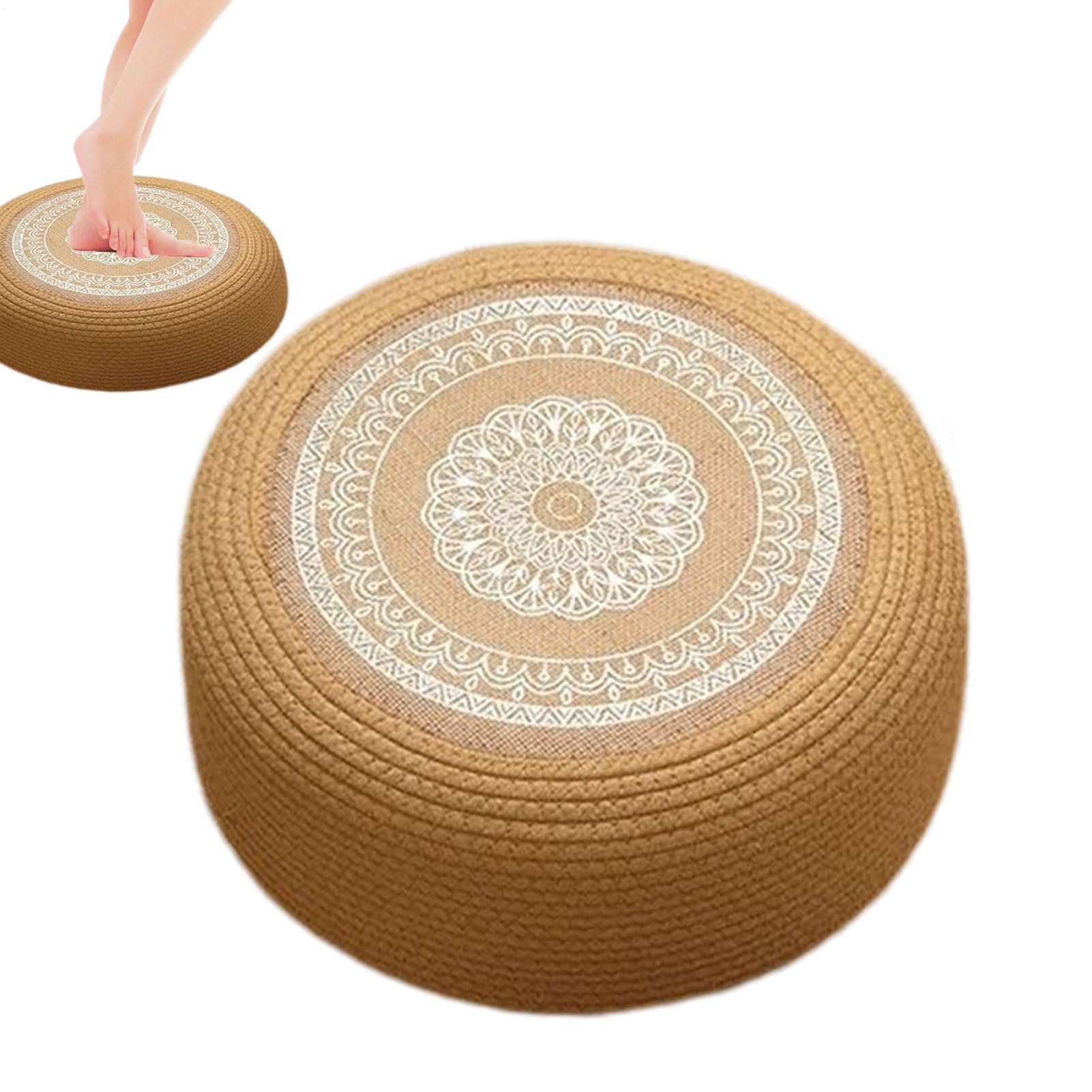 Cuscino Da Meditazione Per Pavimento Cuscino da Seduta Comodo e Morbido per | Coprimaterassino Traspirante Tatami A Mano Per Yoga Meditazione Casa