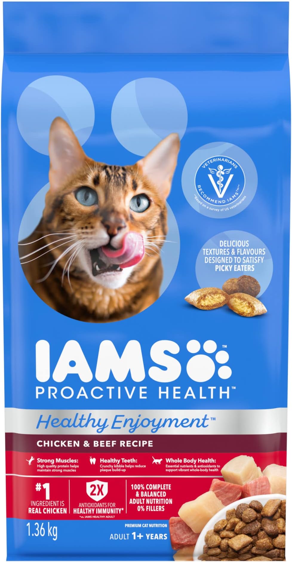 IAMS PROACTIVE HEALTH HEALTHY ENJOYMENT Adult Dry Cat Food Chicken