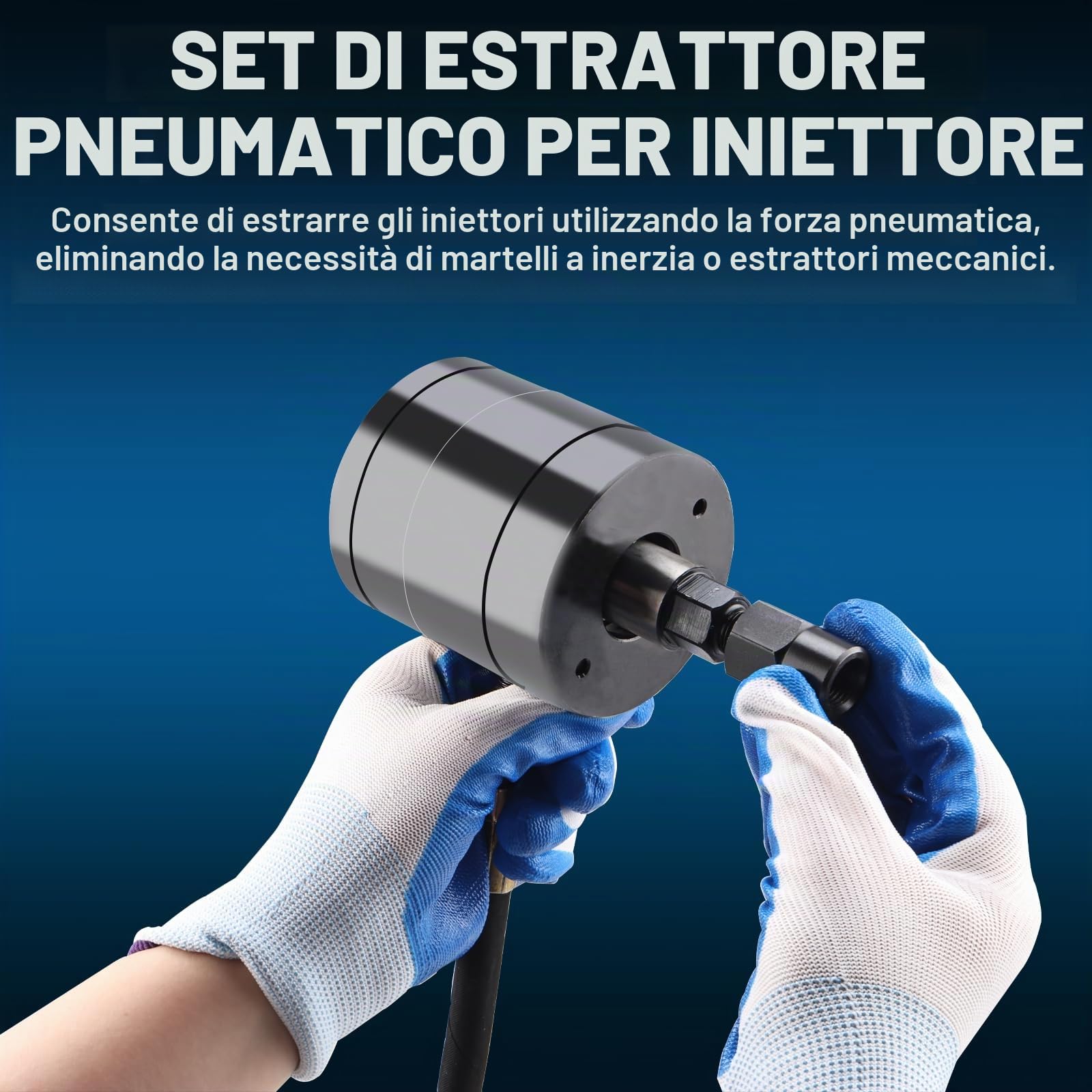 FreeTec Estrattore pneumatico, per iniettori diesel, 21 pezzi (21 pezzi)