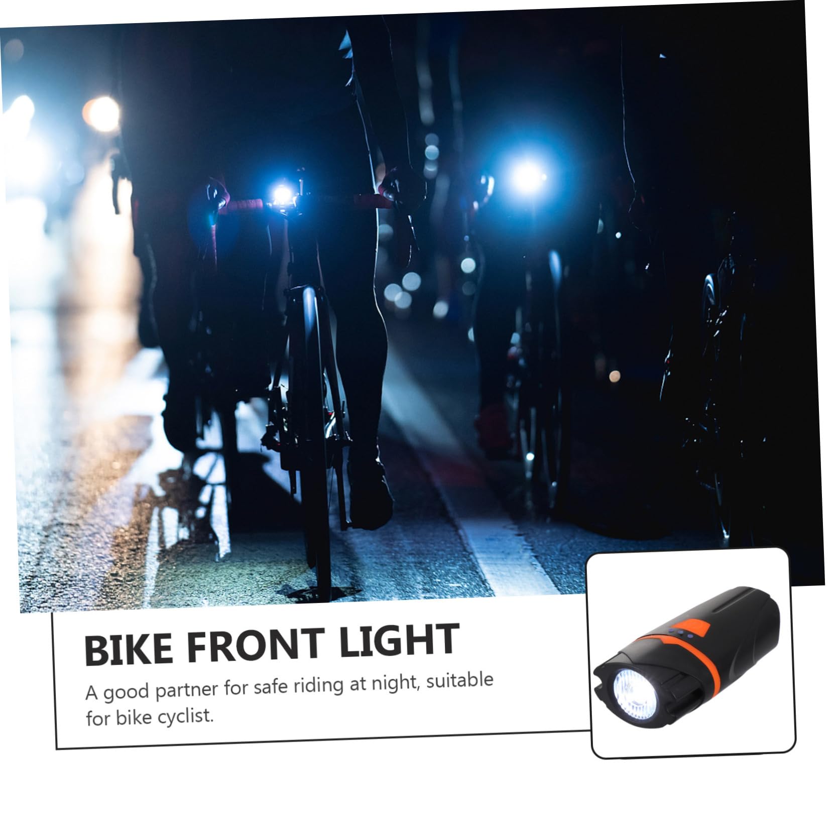 BESPORTBLE 3pièces Lampe De Vélo USB Rechargeable Éclairage Étanche pour Cyclisme Accessoires De Vélo Lumière