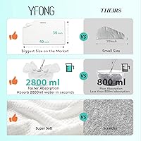 Vista 2 de YFONG Toalla Envolvente para Cabello Extra Grande para Mujeres, Toalla de Cabello de Microfibra Súper Absorbente para Cabello Rizado, Turbantes