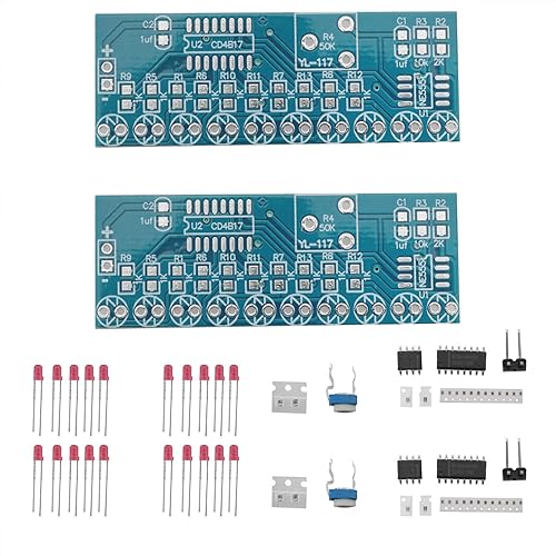 Módulo de luz de flujo de agua CHENJIN 2PCS Módulo de luz de flujo de agua NE555+CD4017 LED Chaser LED Luz de funcionamiento