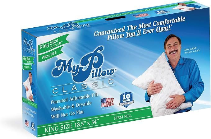 MyPillow Bedding Bed Pillows for Sleeping King Size, Perfect for Back, Stomach or Side Sleepers - My Pillow Classic Pillow [King, Firm]