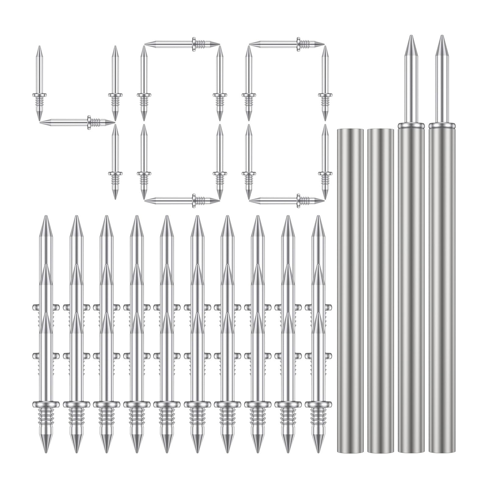 400/100pcs Double-Head Invisible Nails Wood Nail Fastener Skirting Thread Seamless Metal Line Without Marks(400PCS)