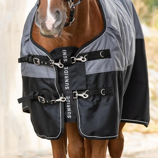 SUNRIDE Extensión de Pecho para Mantas de Caballo (Nuuk) de Suave Forro Polar y Ripstop 600D (M/125-135 cm