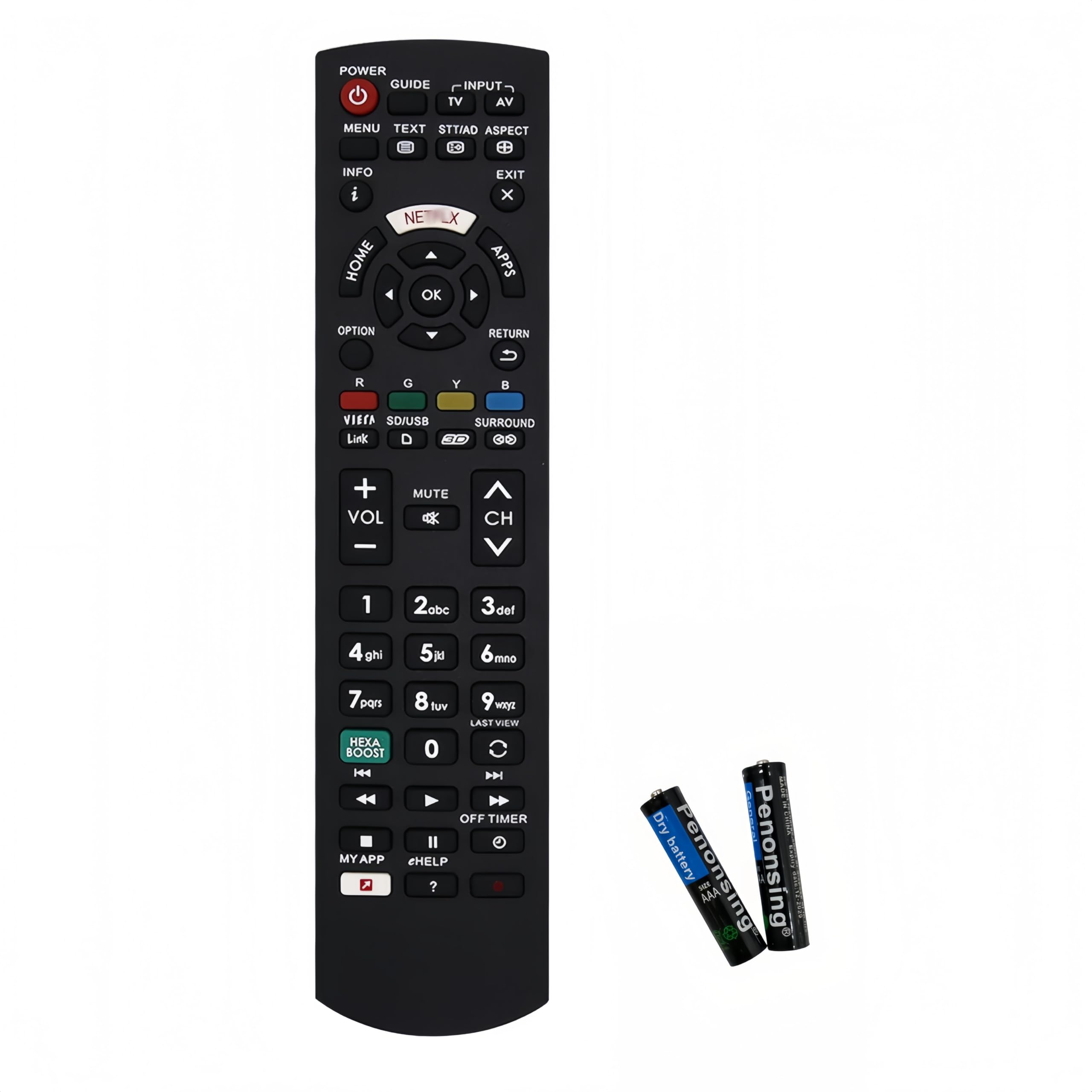 Telecomando universale, funzioni di controllo TV universale, 2 batterie incluse, Plug and Play