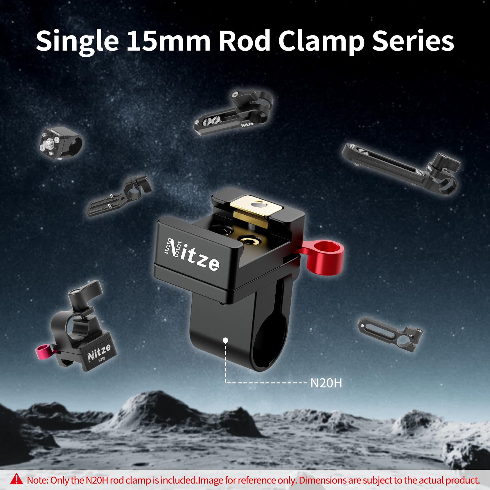 Nitze 15mm Rod Clamp avec Pince NATO, Serre-Tige de 15 mm avec Pince NATO avec Simple Clamp pour Tige de 15mm, pour Viseur Électronique, Rail NATO - N20H
