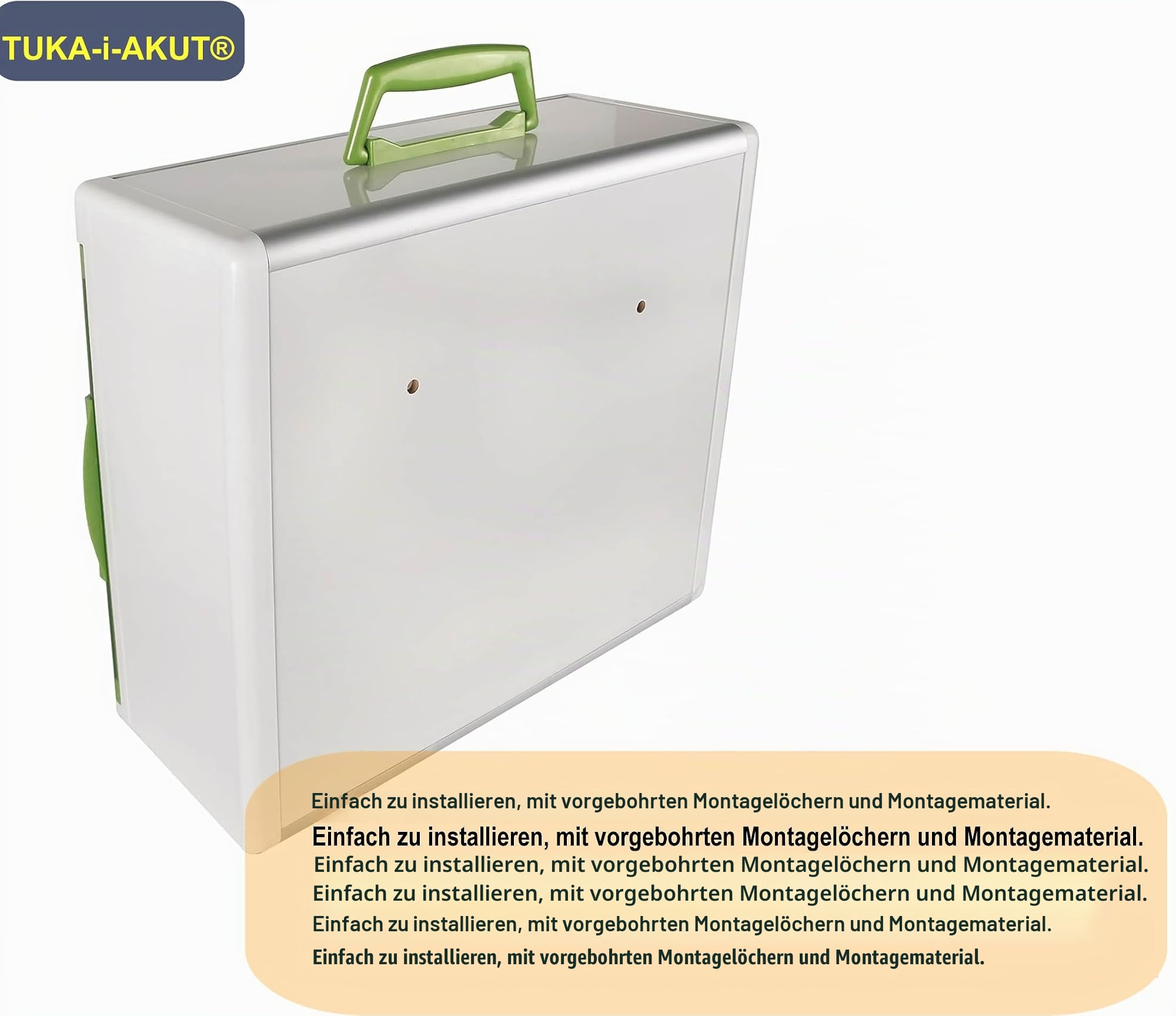 TUKA-i-AKUT Alu Medizinschrank Abschließbar, 5 Fächer Wand Arzneischrank Hausapotheke Erste Hilfe Schrank Arzneischrank Aluminium Rahmen, 2 Schlüssel und Montagematerial, 40x40x17cm TKD6401-L