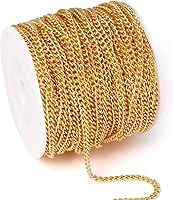 Vista 41 de Rollo de cadenas coloridas de acero inoxidable de 66 pies, acero inoxidable 304 de 0.059 pulgadas de acero inoxidable 304, cadenas trenzadas