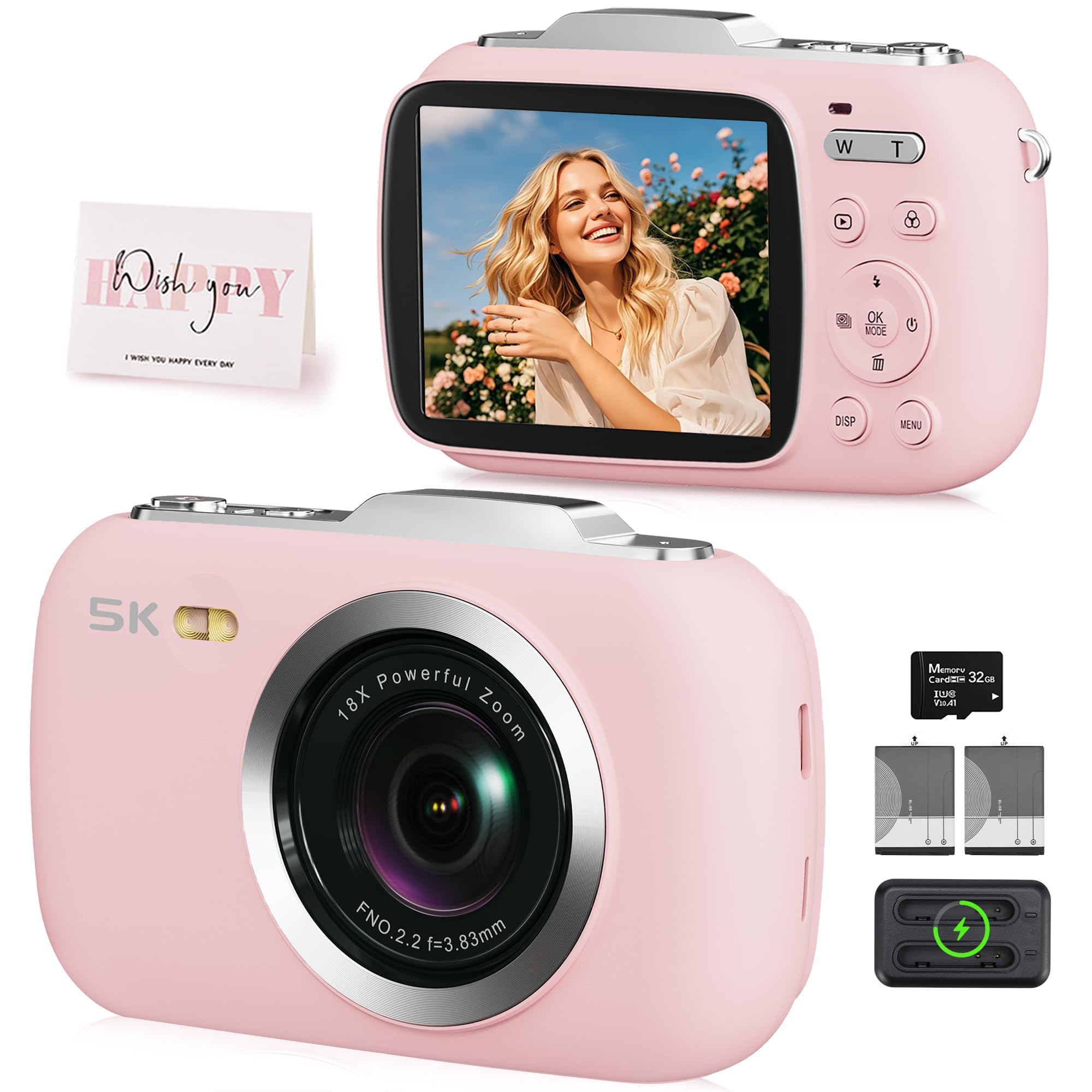 Digital Camera, 5K Compact Digital Camera With Autofocus