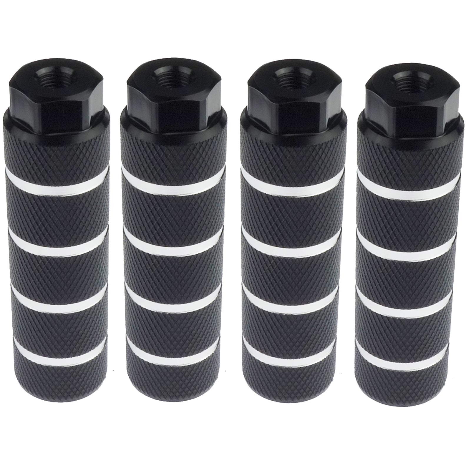 2 Pairs Aluminum Alloy Bike Pegs for Mountain Bike Cycling Rear Stunt Pegs Fit 3/8 inch Axles