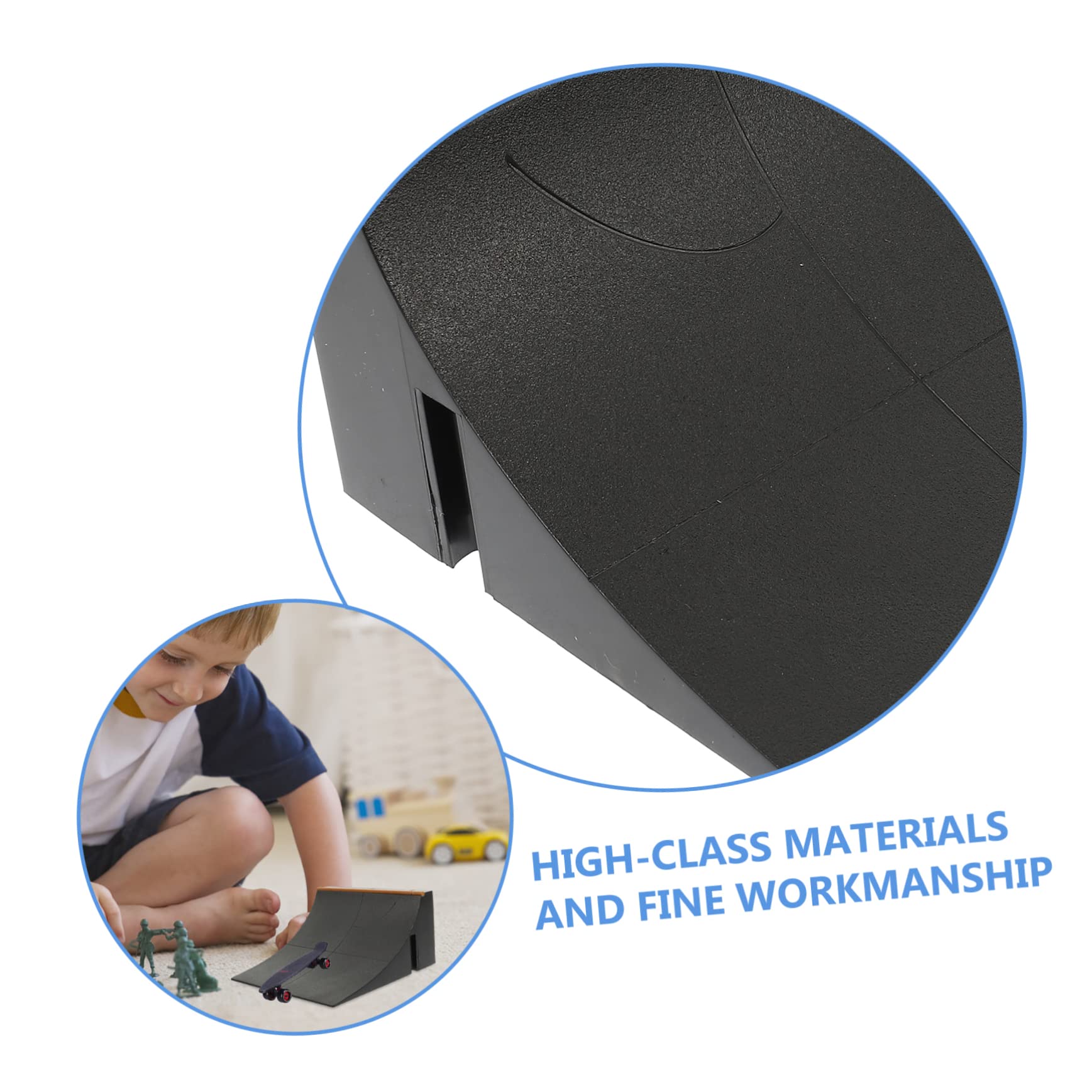 BRIGHTFUFU Finger Skateboard Ramp Kit Child Skateboard Accessory for Park Toy Plastic Obstacle Set Fine Workmanship for Play