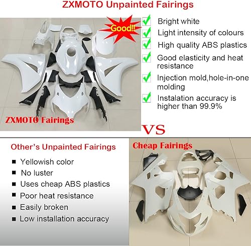 Miniatura 2 de ZXMOTO Kit de carenado de motocicleta sin pintar para 2001 2002 2003 Honda CBR 600 F4i inyección ABS carrocería carenados de plástico