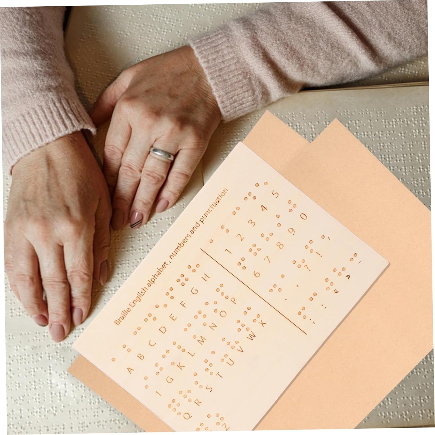 Braille Letter for Blind People Versatile Teaching Aid with Layout for Easy Reading and Learning Portable Braille Alphabet and Board